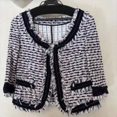 【PRIDE】ネイビーとホワイトのツイードジャケット