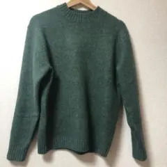UNIQLO グリーン スフレヤンクルーネックセーター S