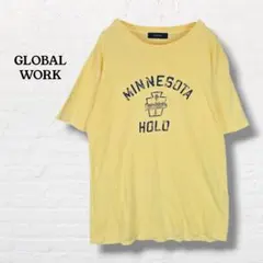 グローバルワーク☆プリントTシャツ ミネソタ アメカジ【M】イエロー 半袖