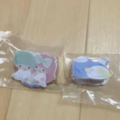 ピタコット　サンリオ　くすみギンガム　キキララ　　タキシードサム　クリップ