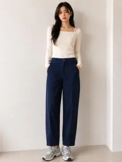 新品タグ付き DEBUTTO デビュット ネイビー パンツ S