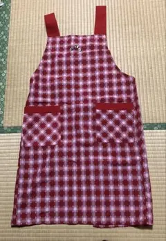 チェック柄エプロン