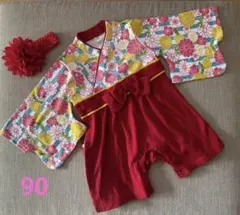ひなまつり　袴　ロンパース　90サイズ