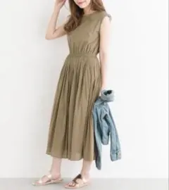 アーバンリサーチロッソ ウエスト切り替えギャザーワンピース