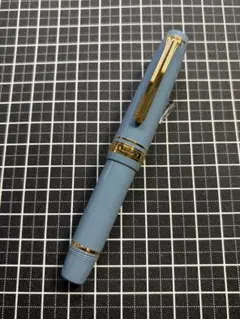 限定 ナガサワ文具センター チャスカブルーシルバー エラボー 万年筆
