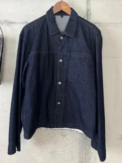 n*k様 MUJI Labo 再生ポリエステルデニムジャケット M ダークネイビ