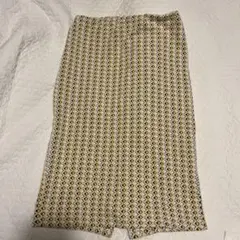 zara タイト　スカート　イエロー