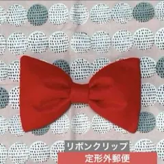 クリップ　リボン　赤　キキ　コスプレ　子ども　女の子　ハンドメイド　ヘアアクセ