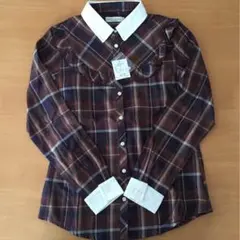 【新品】アースミュージック＆エコロジー フリルブラウス ボルドー Sサイズ