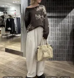 ジーナシス スウェットコクーンタックパンツ オートミール