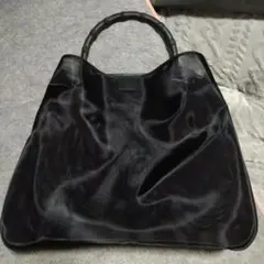 グッチ GUCCI メッシュ バンブー バッグ　ブラックのサムネイル