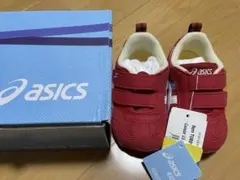 【新品未使用タグ付き】asics familiar赤いスニーカー