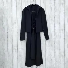 【 LAUTREAMONT 】サッシュベルト付きワンピーススーツセット