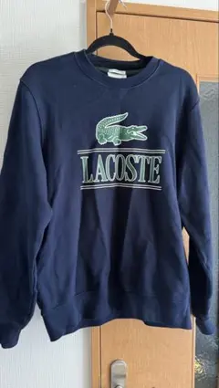 LACOSTE ラコステ スウェット トレーナー ネイビー ビッグロゴ Mのサムネイル