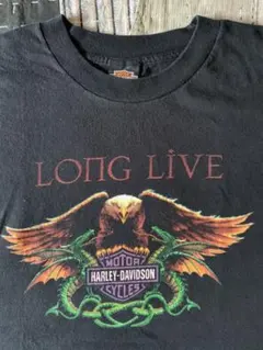 90s XXL ハーレー vtg Tシャツ イーグル ドラゴン USA製