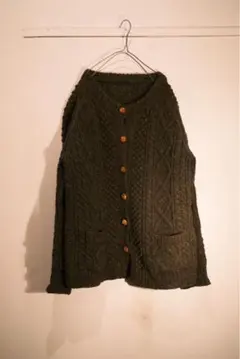 ヴィンテージ アラン フィッシャーマン ニット カーディガン