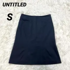 UNTITLED アンタイトル フレアスカート 膝丈 ショート丈 ブラック S