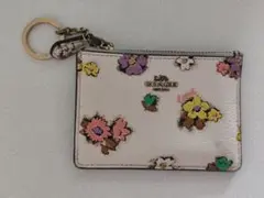 COACH フラワープリント コインケース