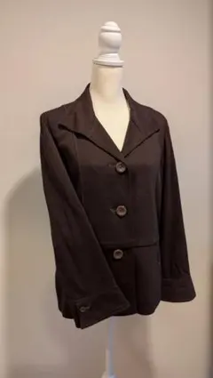 GRAND Dameブラウン ボタン付きジャケット