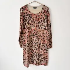 LAURA ASHLEY ローラアシュレイ ニット ワンピース 11 膝丈 柄