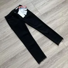 新品同様 アントゲージ オリビア スキニー デニムパンツ SS ブラック 黒