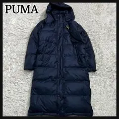 PUMA プーマ　ダウンコート　ベンチコート　肉厚　L ネイビー　大きいサイズ