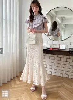 花柄レースマーメイドスカート[nh54]