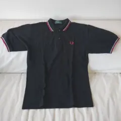 緑タグ　FREDPERRY　ポロシャツ　ブラック