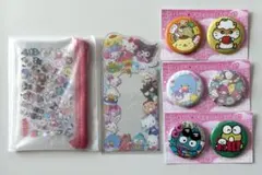 サンリオ　いちご新聞　付録　ファスナーポーチ　カードケース　缶バッジ