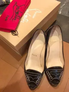 クリスチャンルブタン　オープントゥパンプス 38