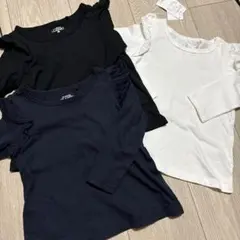 ELFINDOLL フリル　長袖　Tシャツ 3枚セット 90 ロンT