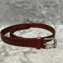 レザー メッシュベルト ブラウン 編み込みのサムネイル
