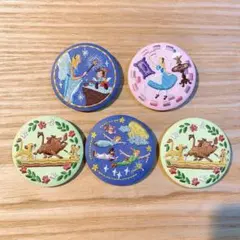 Disney 刺繍缶バッジ 5点セット