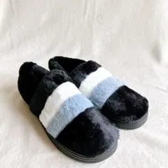 ☘️ もこもこ スリッパ ブラック ルームシューズ レディース メンズ 兼用