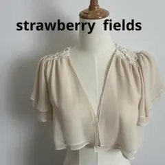 STRAWBERRY FIELDS レース切替ボレロ ベージュのサムネイル