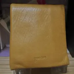 genten イエロー 二つ折り財布　Ｇソフト