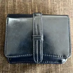 ネイビー レザー 二つ折り財布