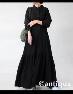 antiqua シャツワンピース ブラック