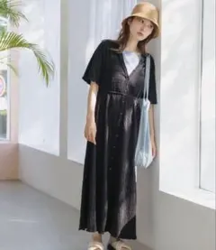 【タイムセール！！】Kastane カットシャーリングワンピース