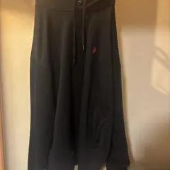 希少90s Polo Assn フード付き ブラックポロスウェットパーカー