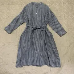 週末限定　　ネストローブ　リネンシャツワンピースのサムネイル