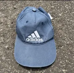 00s adidas アディダス キャップ 帽子 デニム 水色 archive