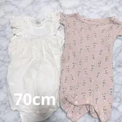 ノースリーブ　ロンパース2点セット