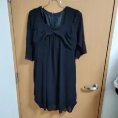 パーティードレス　黒　結婚式