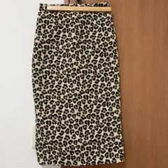 ヒョウ柄 レオパードタイトスカート ひざ丈