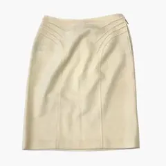 フェンディ FENDI ウール 台形 スカート アイボリー ホワイト婦人L〜XL