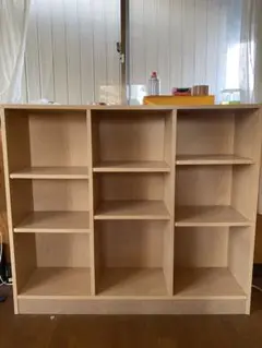 ナチュラル木製オープンシェルフ