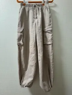 gu コーデュロイ　パラシュートパンツ ピンク