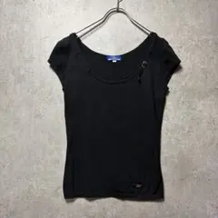 BURBERRY BLUE LABEL ニットソー38 バーバリー 黒　トップス