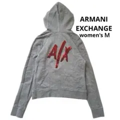 ARMANI EXCHANGE フルジップパーカー バックロゴ レディースM